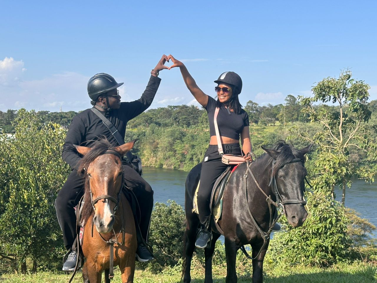Couple on a trip in Uganda